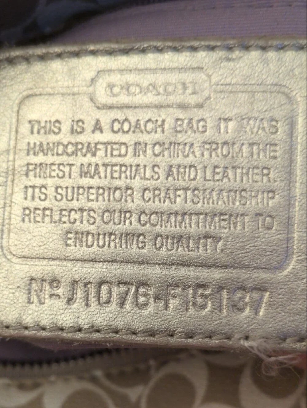 Coach  Chelsea 2011 Beige and Metallic Stripe Signature Tote
